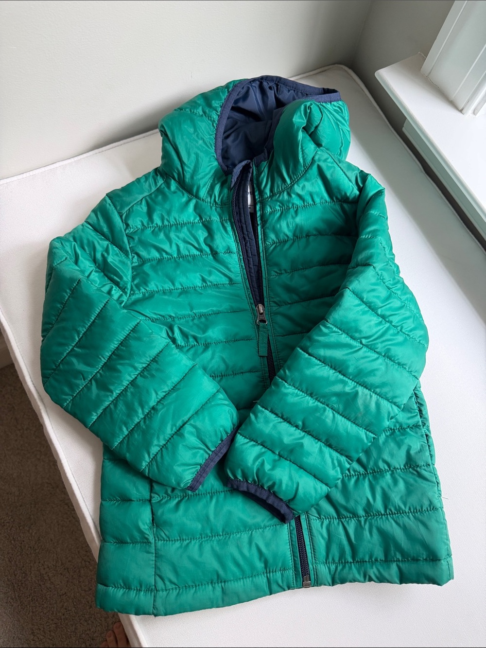 Amazon Essentials Green Packable Puffer Jacket with Hood 4-5Y